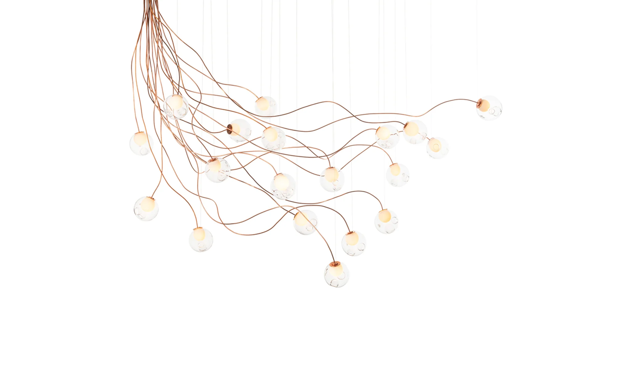 28 Copper chandelier - sculptural cable - Image 10