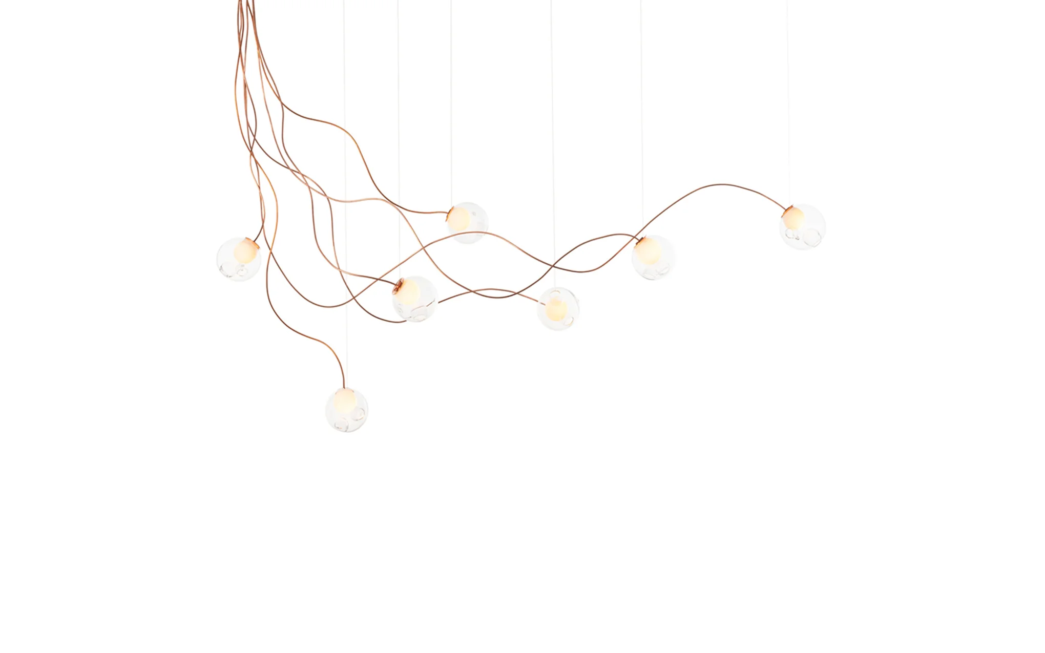 28 Copper chandelier - sculptural cable - Image 4
