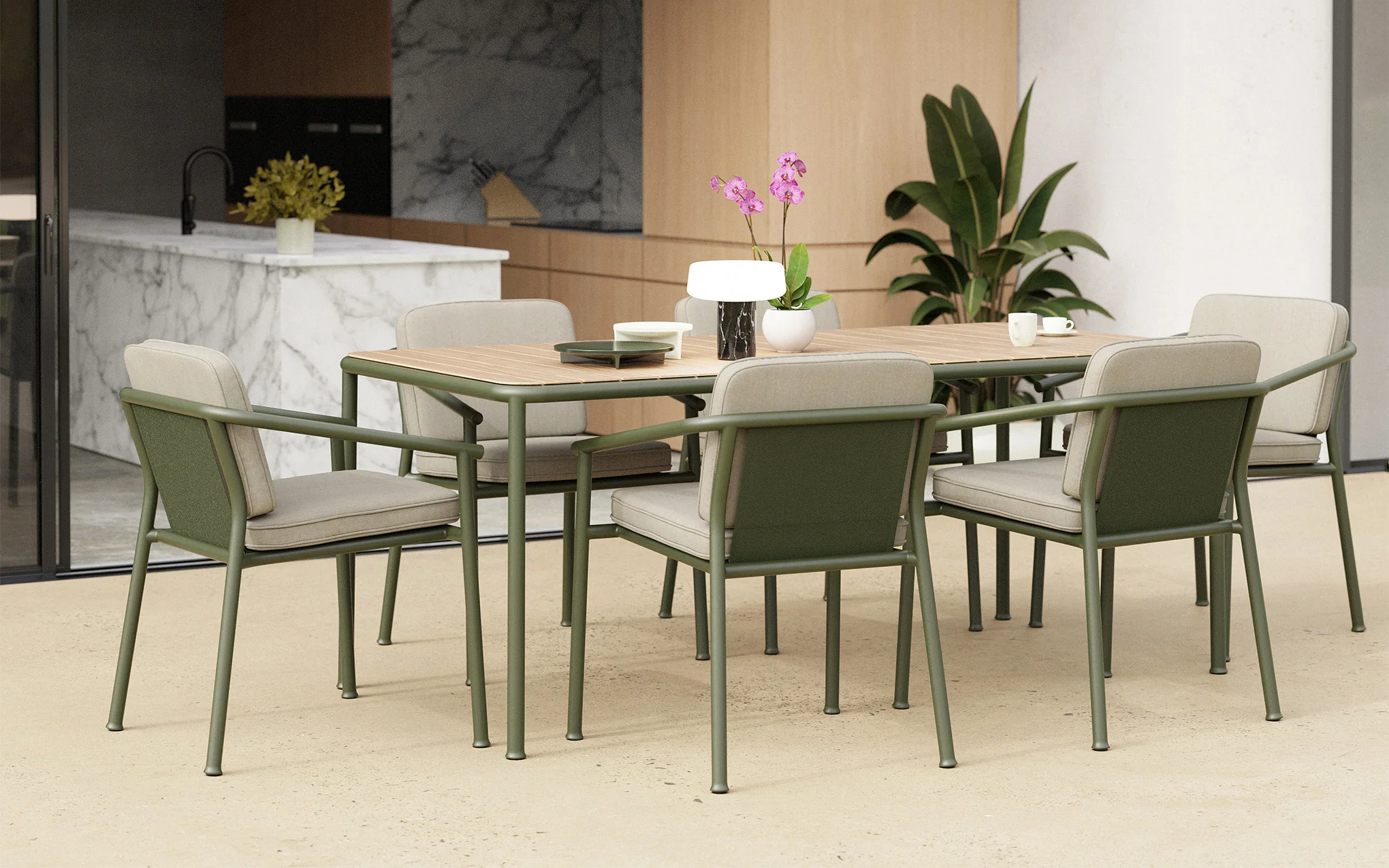 Campus outdoor rectangular table - Image 9