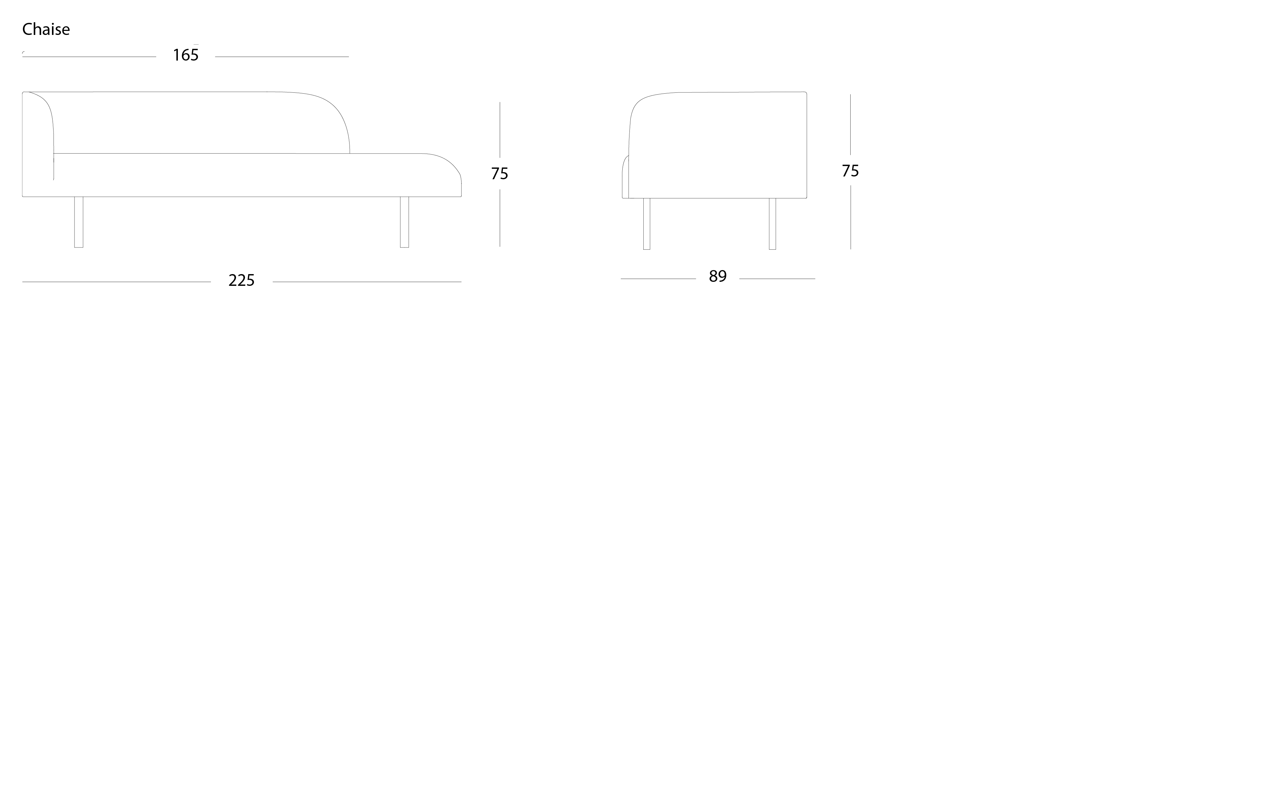 Continuous chaise - right arm - Image 3