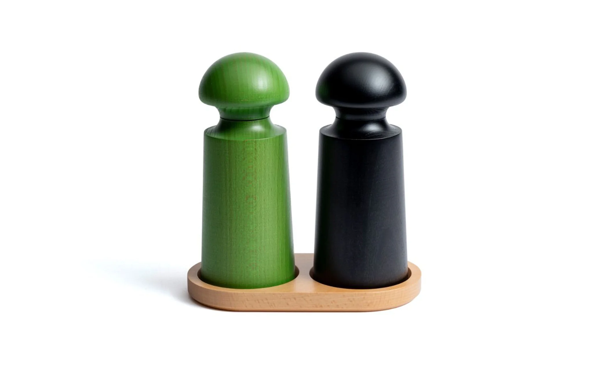 DM salt & pepper mill stand - beechwood - Image 2