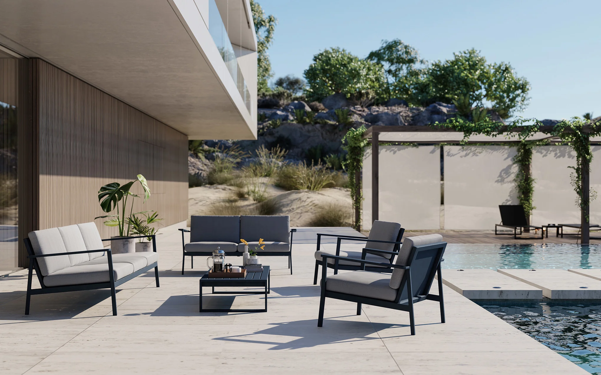Eos outdoor sofa armchair - Image 4