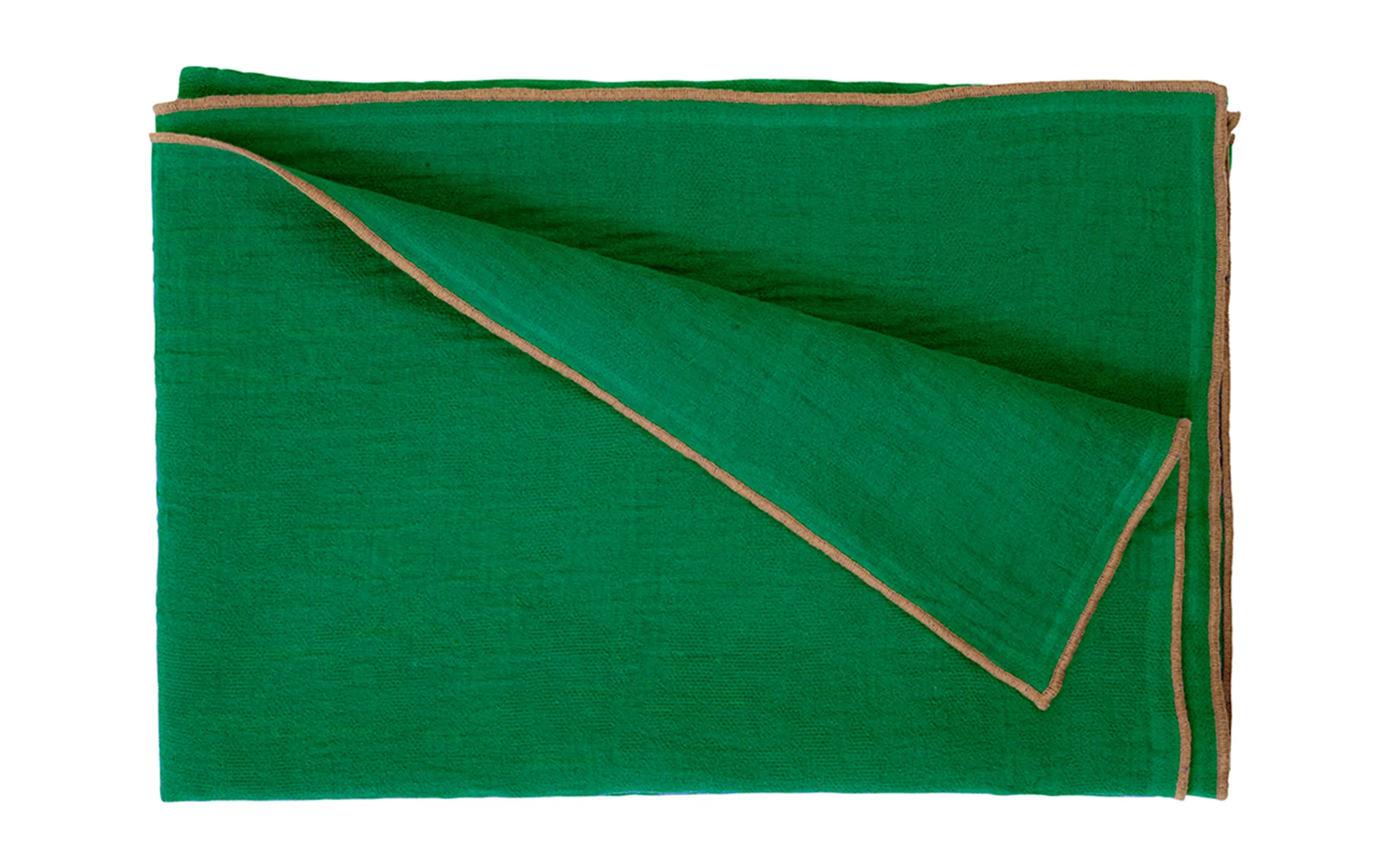 Evy linen throw - green