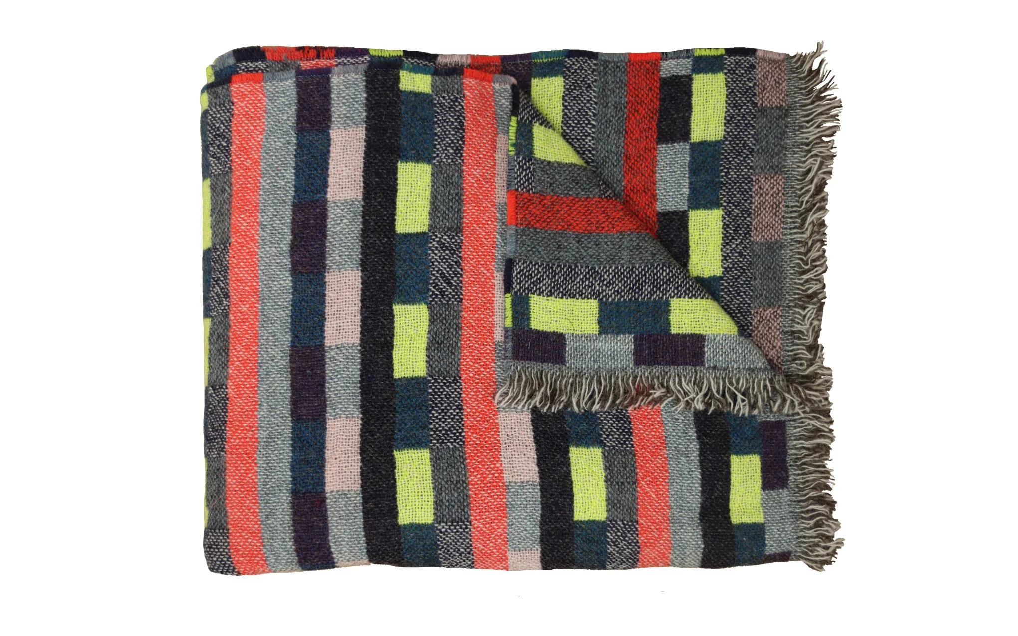 Glitch woven throw - denim blue