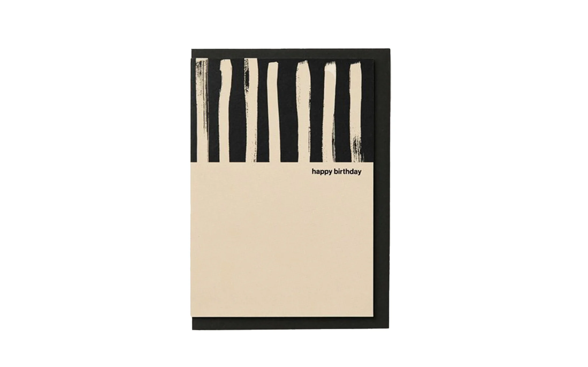 Happy Birthday card - painted stripes