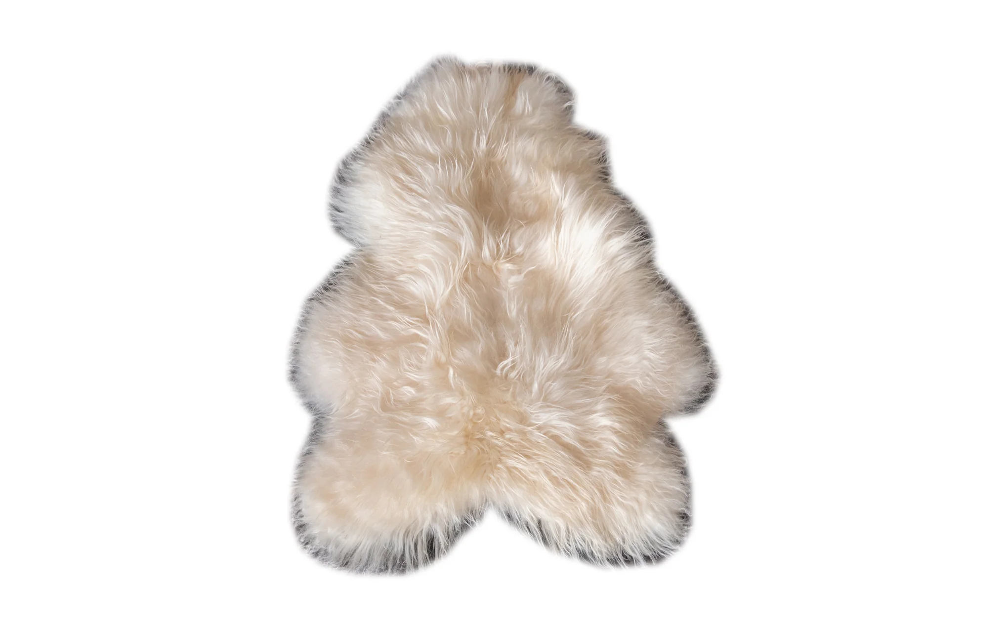 Icelandic sheep skin rug - natural white