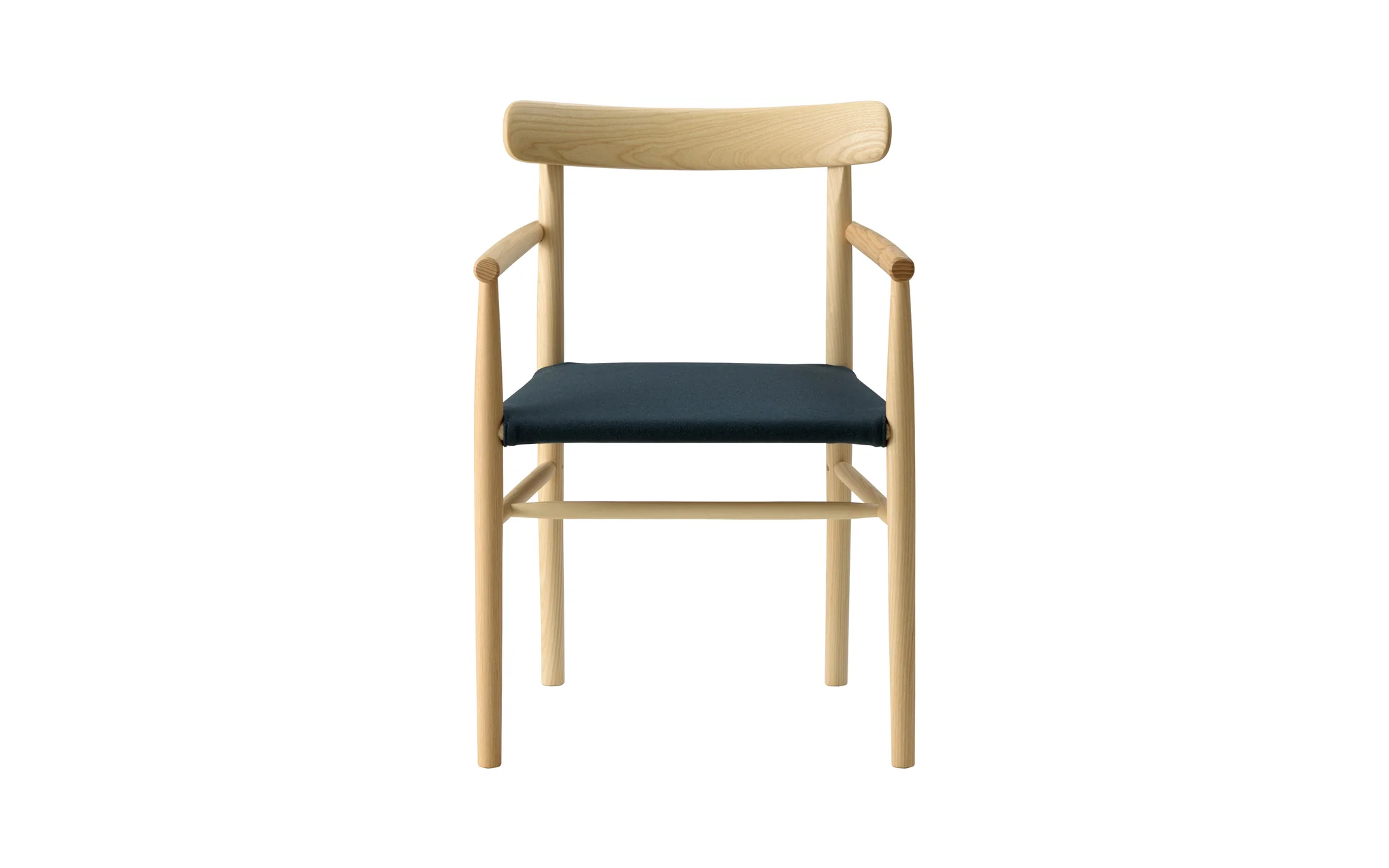 Lightwood armchair - cushioned seat