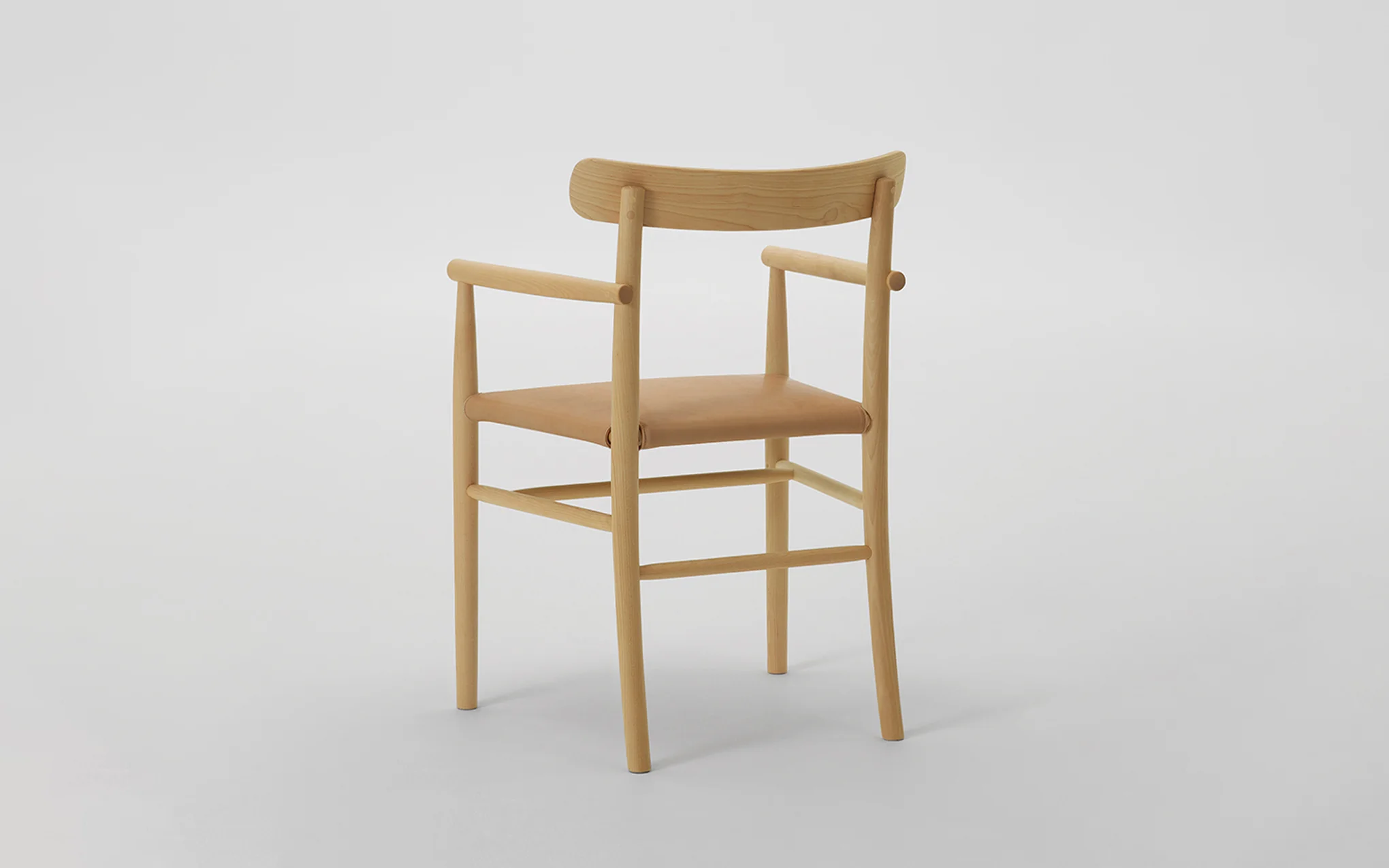 Lightwood armchair - cushioned seat - Image 12