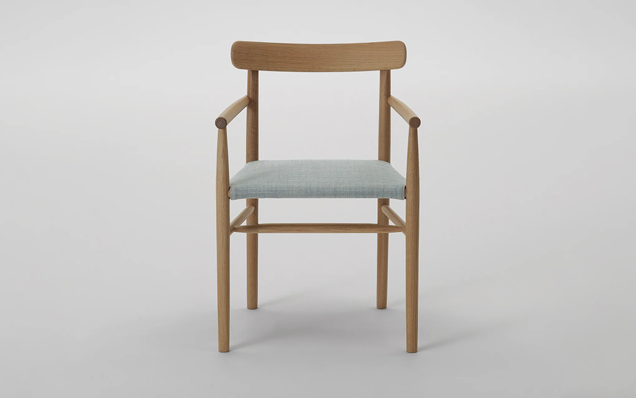 Lightwood armchair - cushioned seat - Image 4