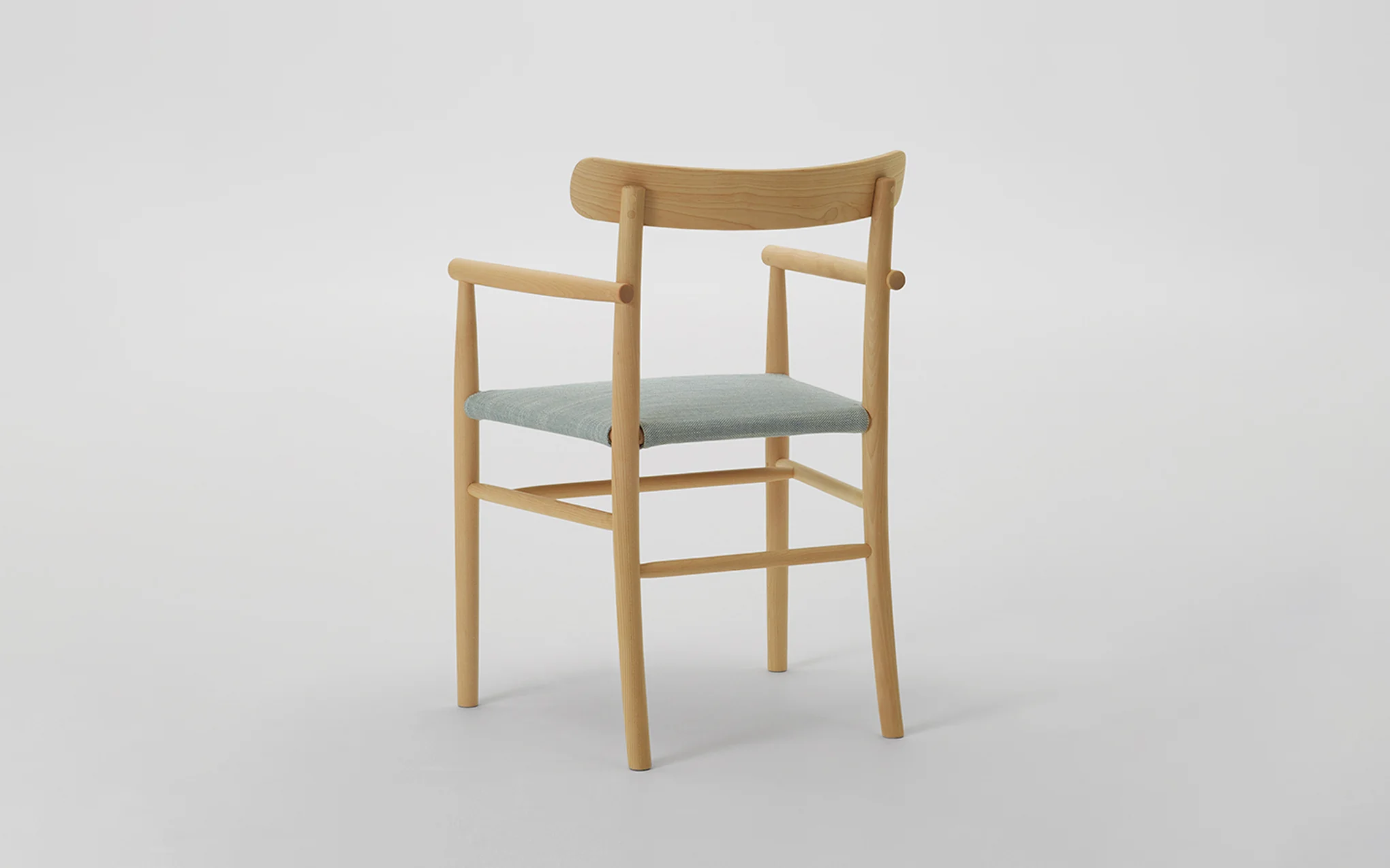 Lightwood armchair - cushioned seat - Image 5