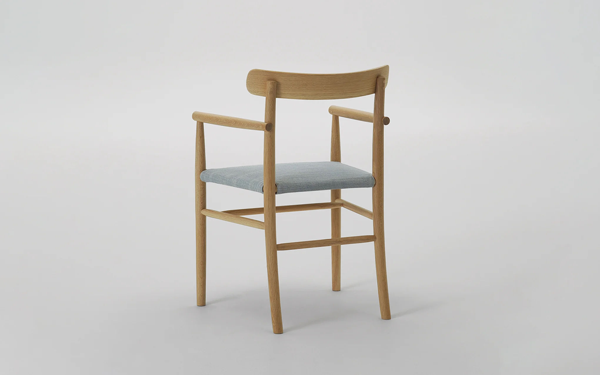 Lightwood armchair - cushioned seat - Image 6