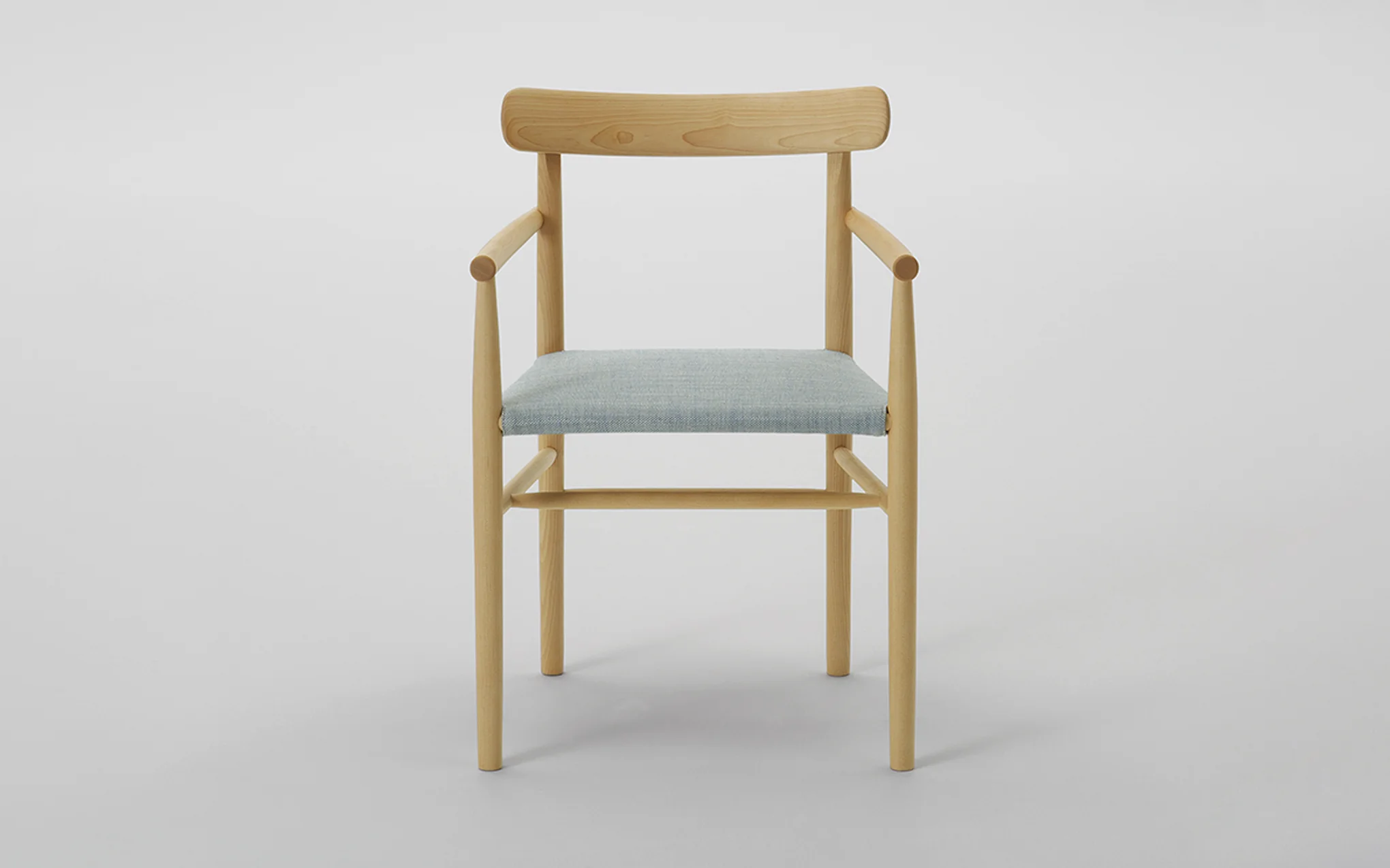 Lightwood armchair - cushioned seat - Image 7