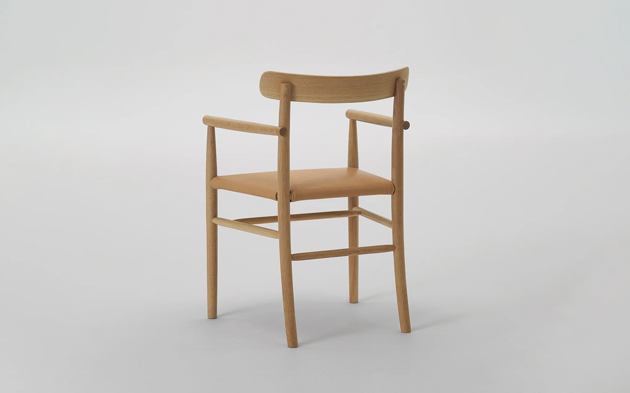 Lightwood armchair - cushioned seat - Image 9
