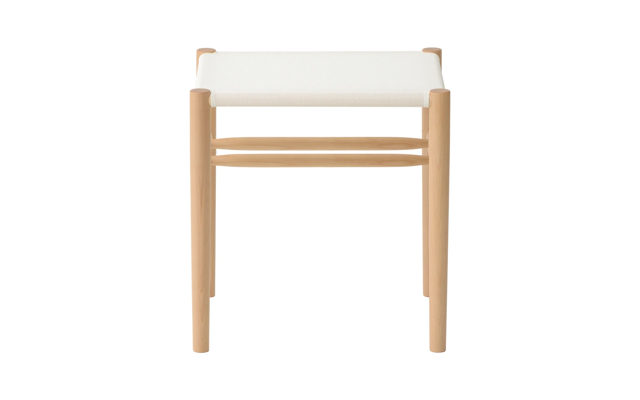 Lightwood low stool - mesh seat