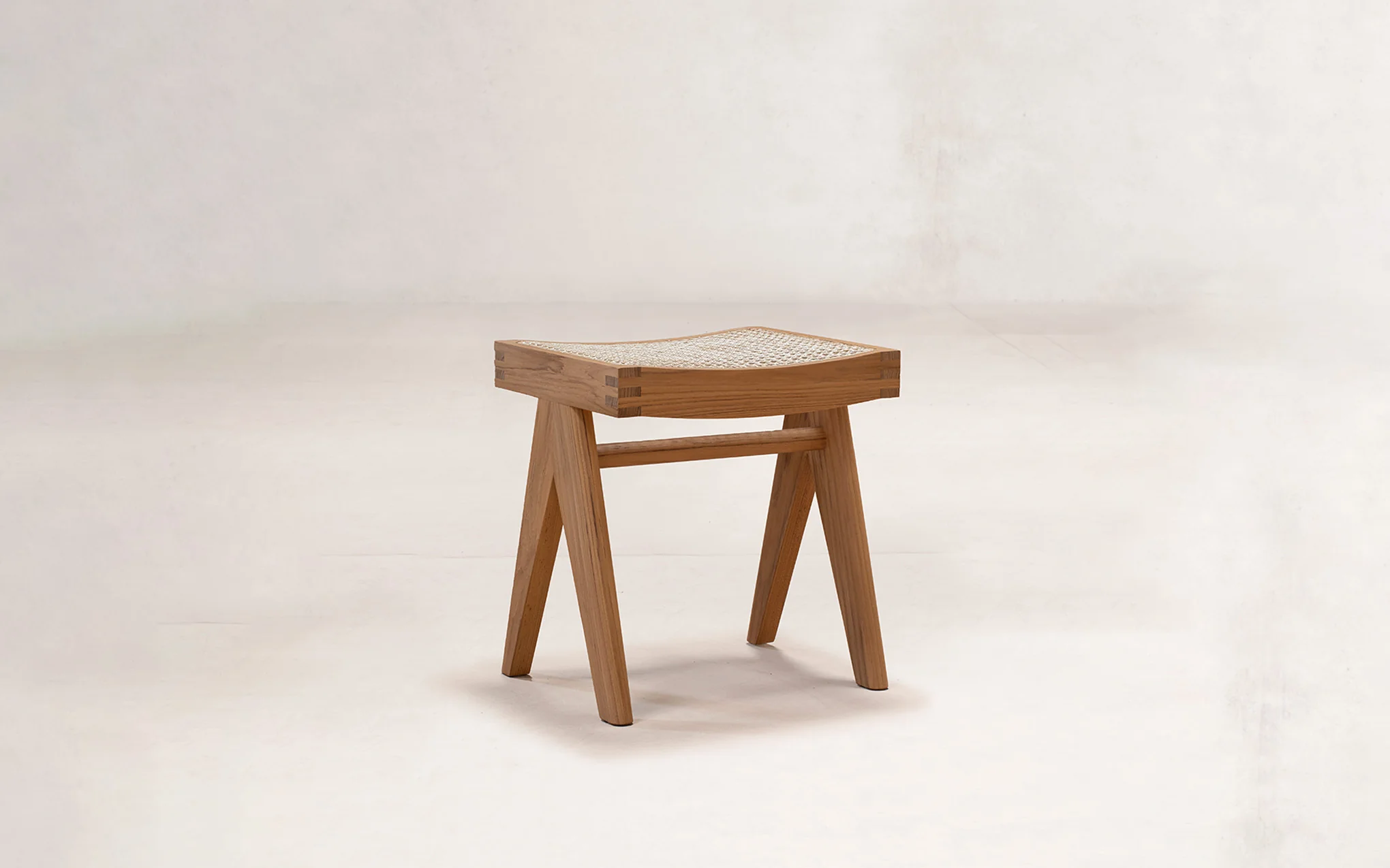 Low cane stool