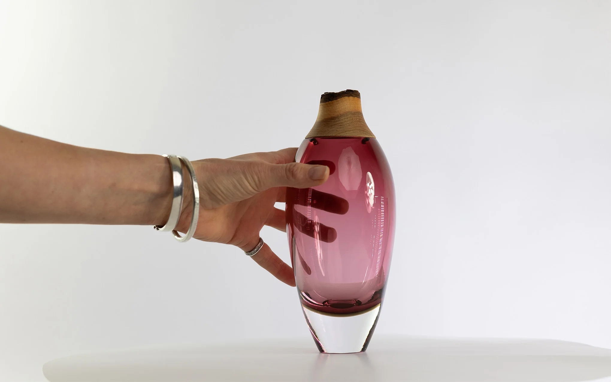 Matisse 1 stacking vessel - rose & acacia - Image 3