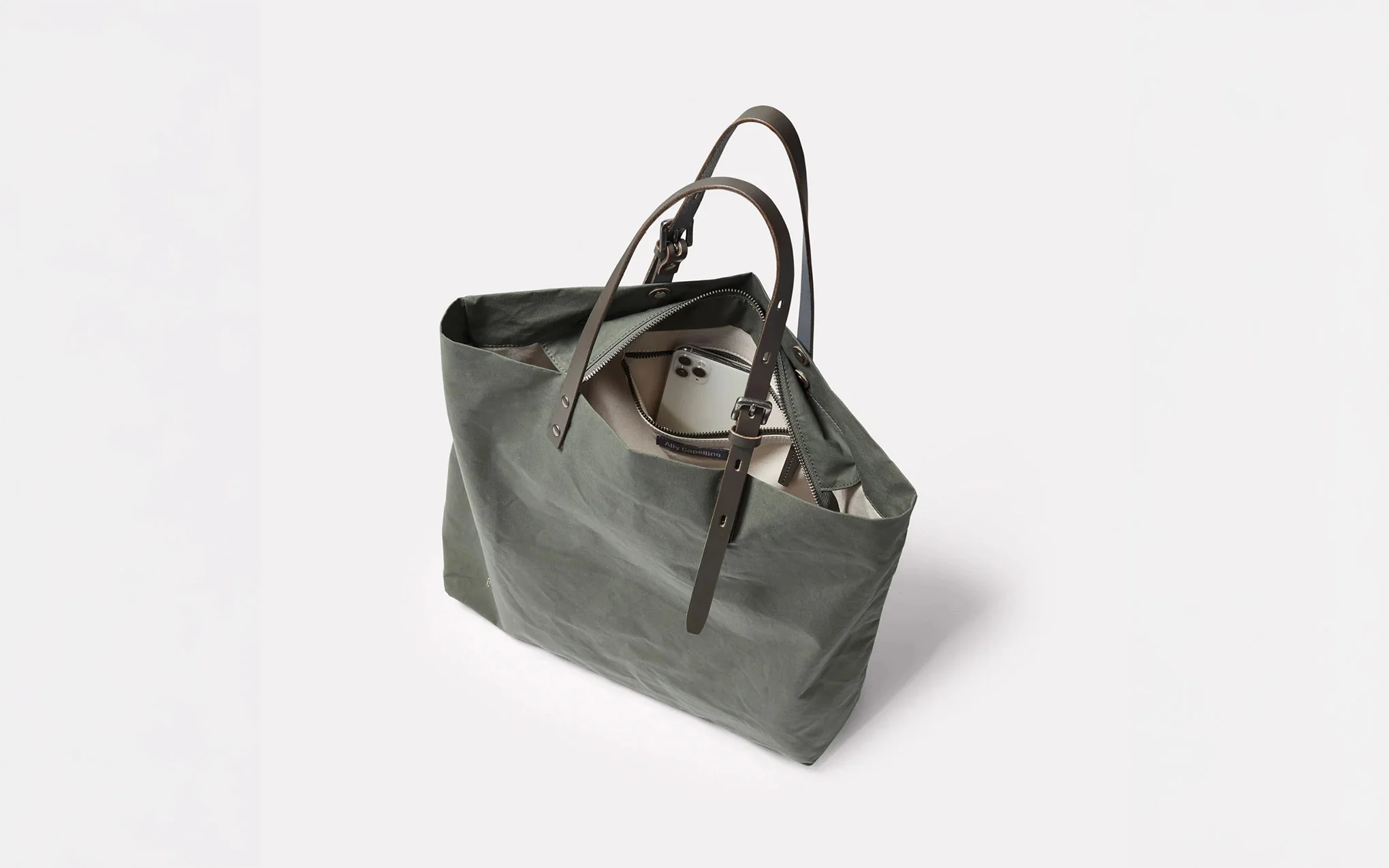 Natalie waxed cotton tote - Image 4