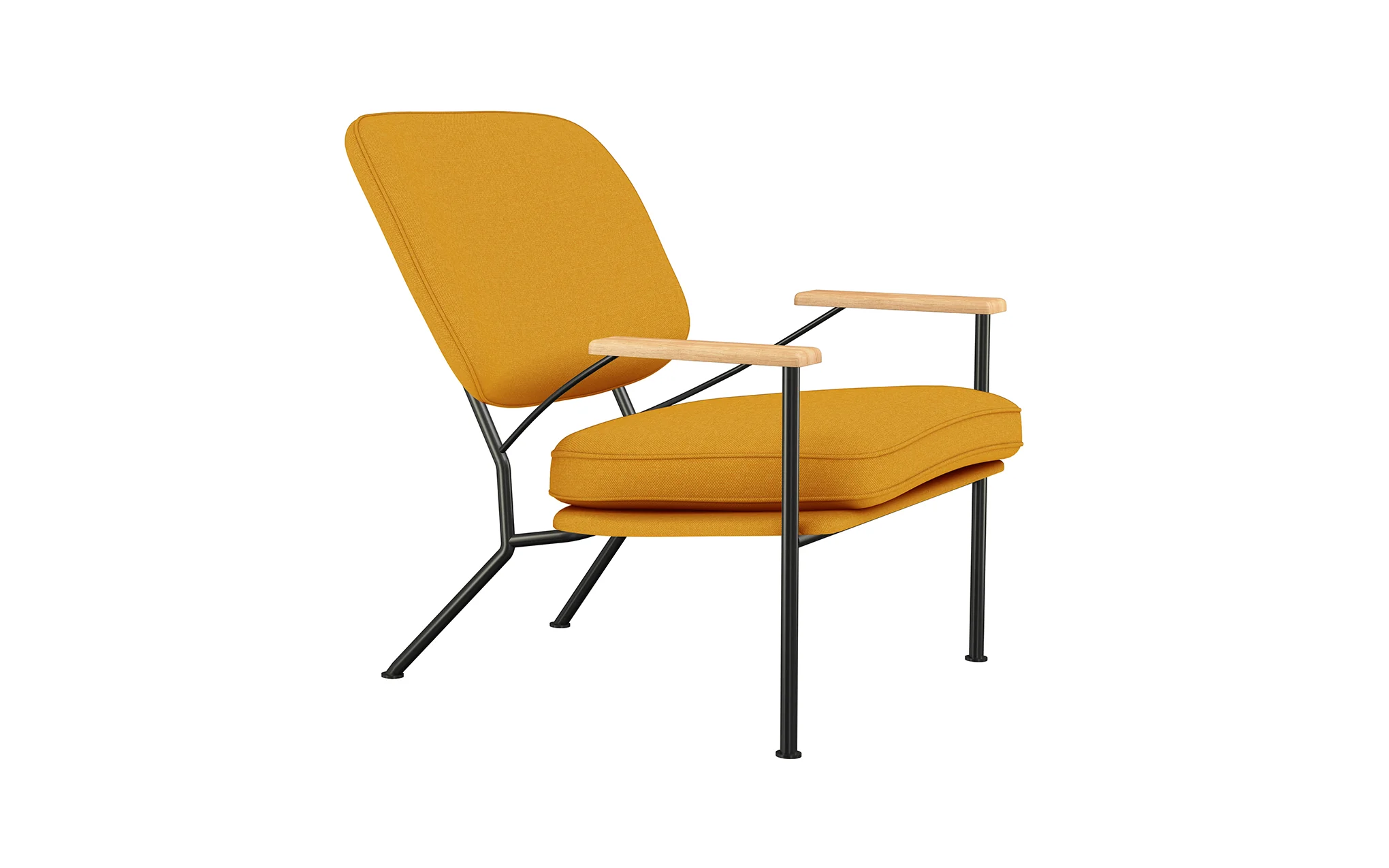 Orlando armchair with oak arms - Image 15