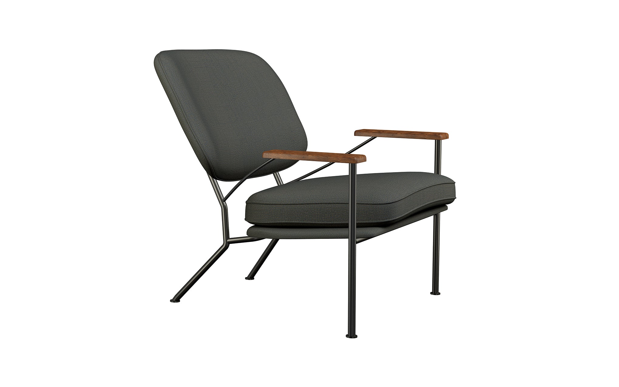 Orlando armchair with walnut arms - Image 21