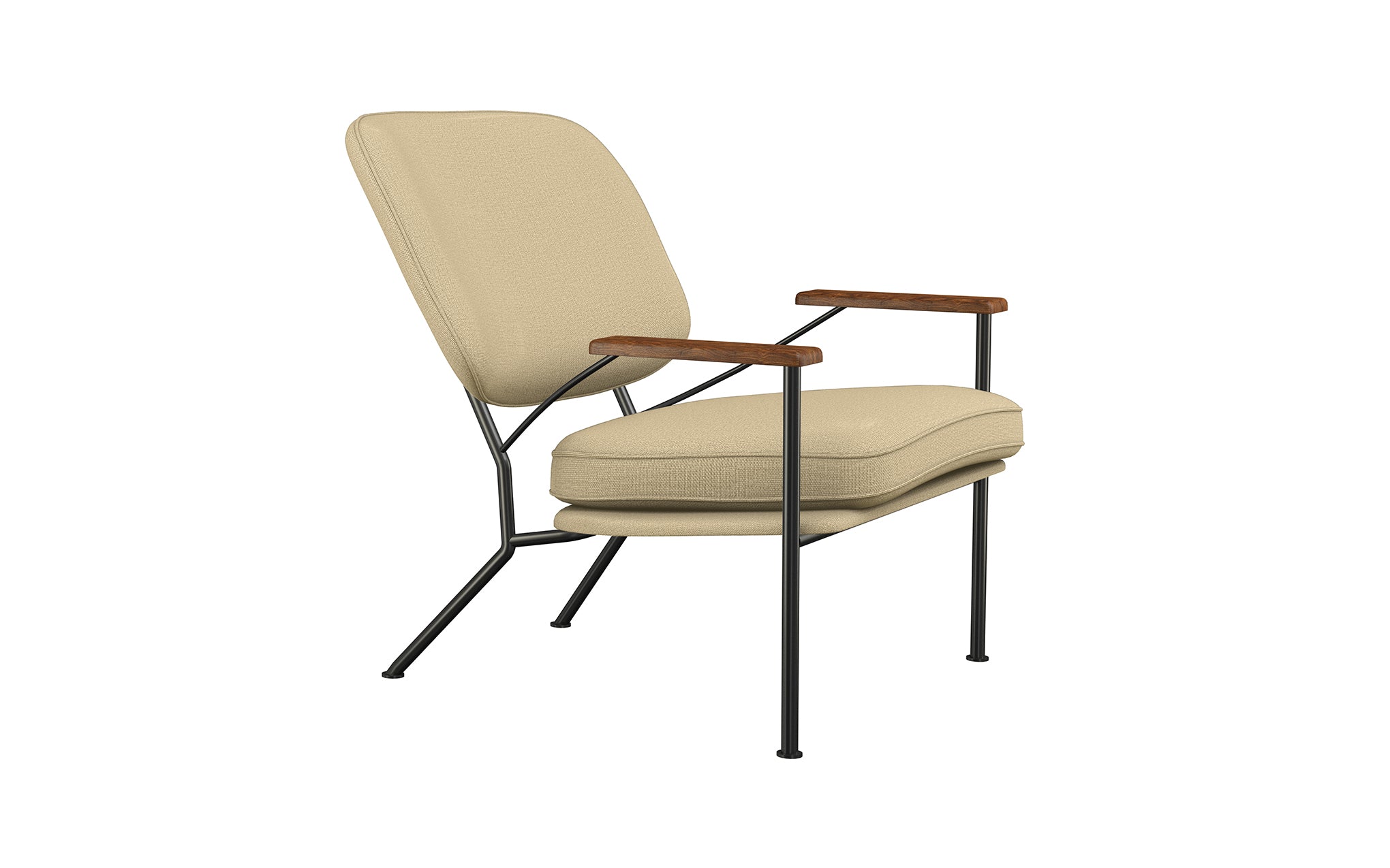 Orlando armchair with walnut arms - Image 29