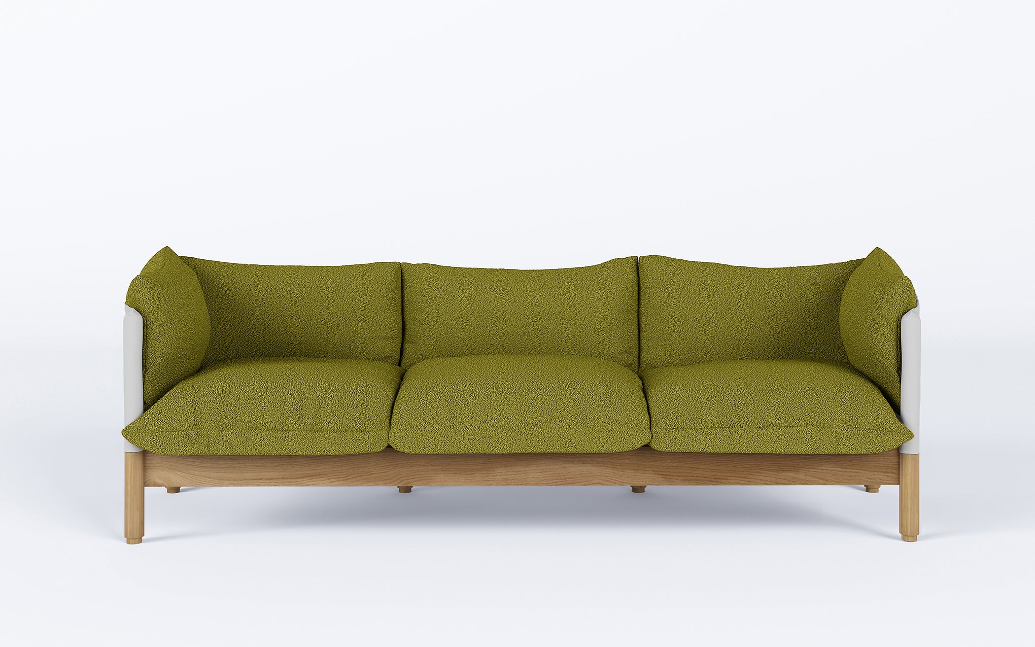 Tepee three seat sofa - oak, white sling - Image 20