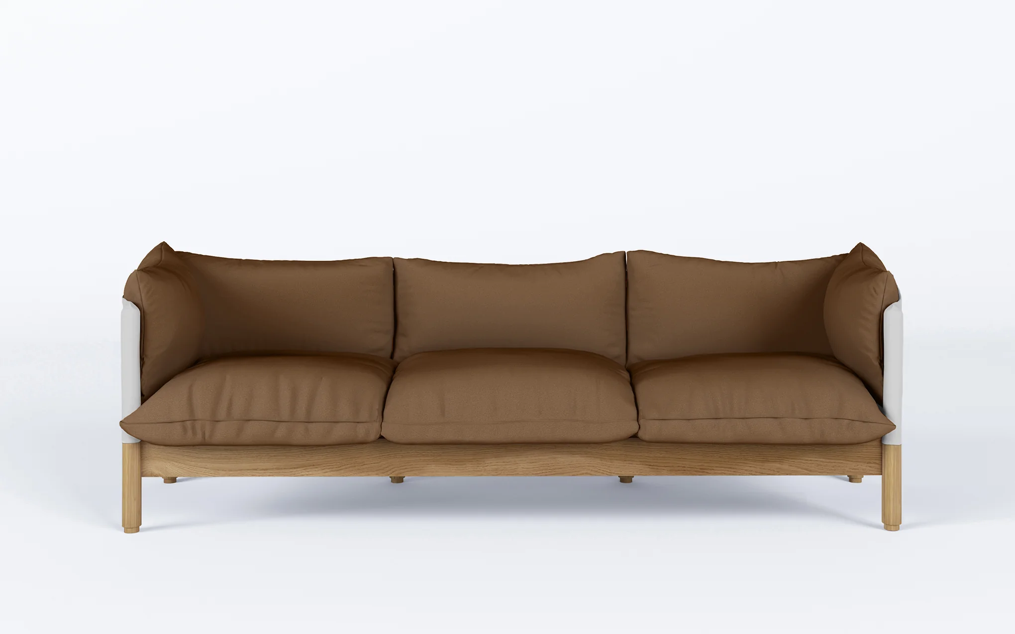 Tepee three seat sofa - oak, white sling - Image 29