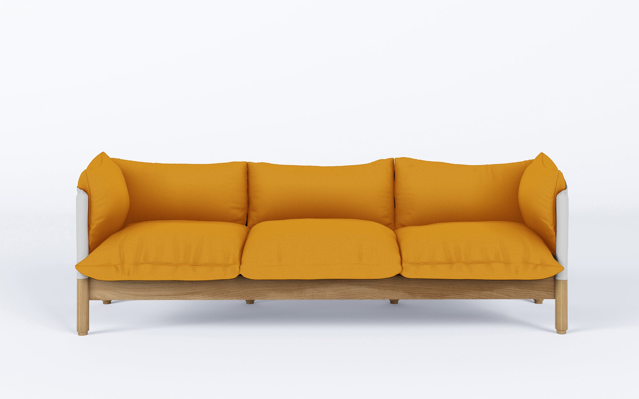 Tepee three seat sofa - oak, white sling - Image 33