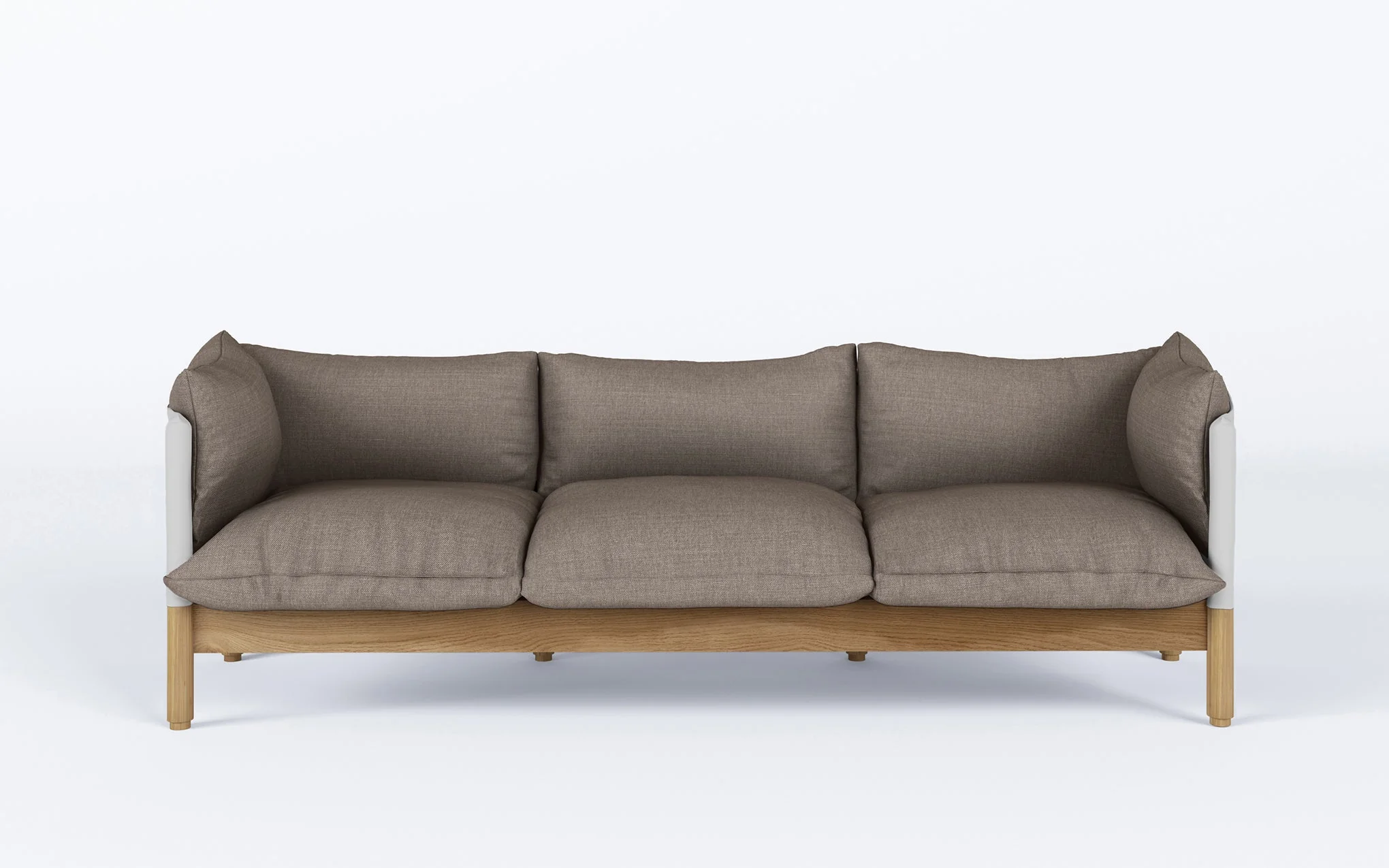 Tepee three seat sofa - oak, white sling - Image 61