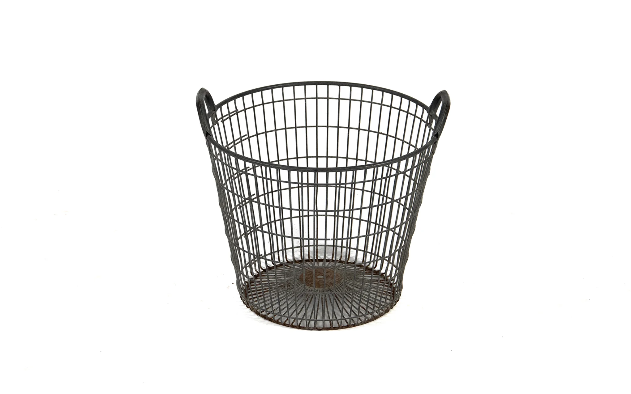 Vintage wire log basket