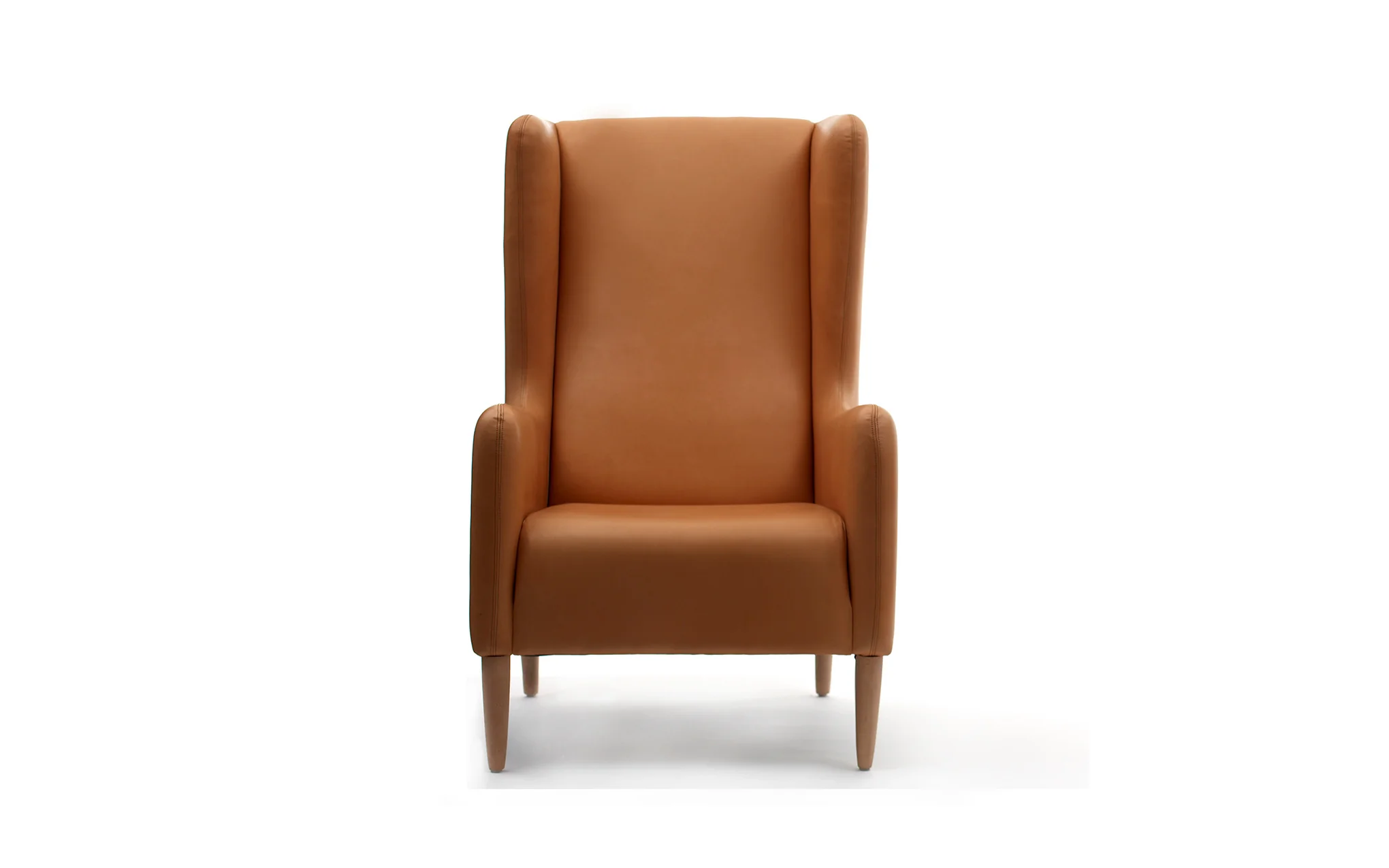 Wing 2 armchair - wooden legs