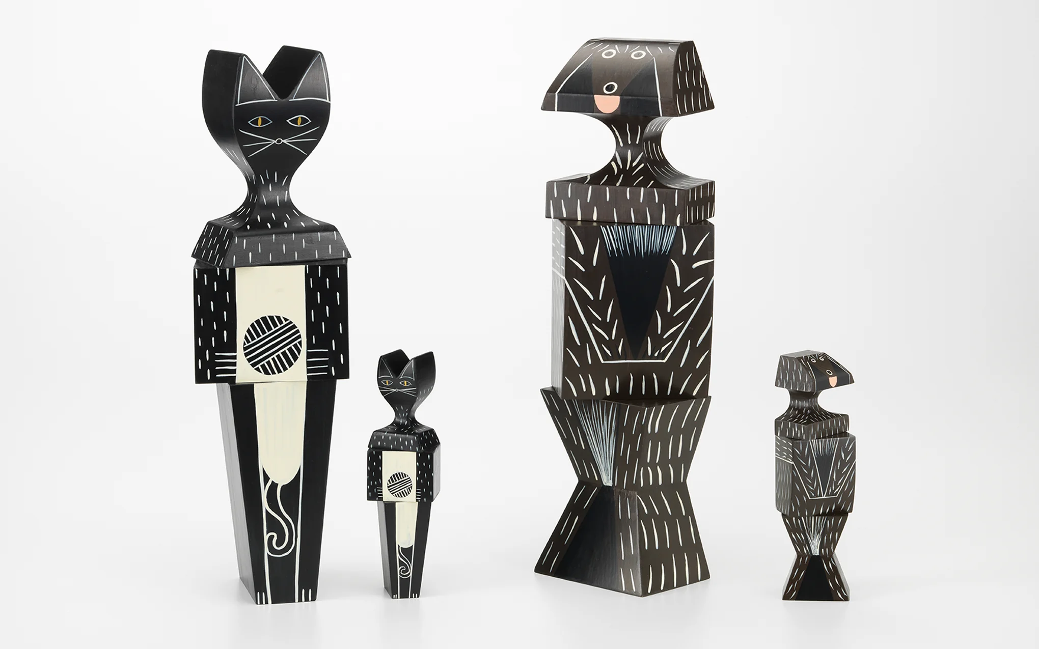 Wooden doll - Cat & Dog